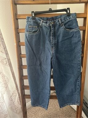 bill blass Women's Relaxed Dark Blue Denim Jeans